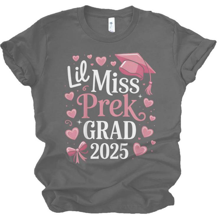 Kids Little Miss Pre-K Grad 2025 Preschool Girls Prek Graduation Unisex Jersey T-Shirt