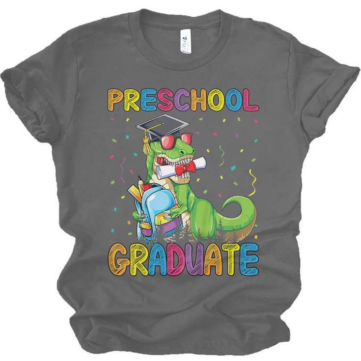Kids Preschool Graduate T-Rex Dinosaur Preschool Graduation Unisex Jersey T-Shirt