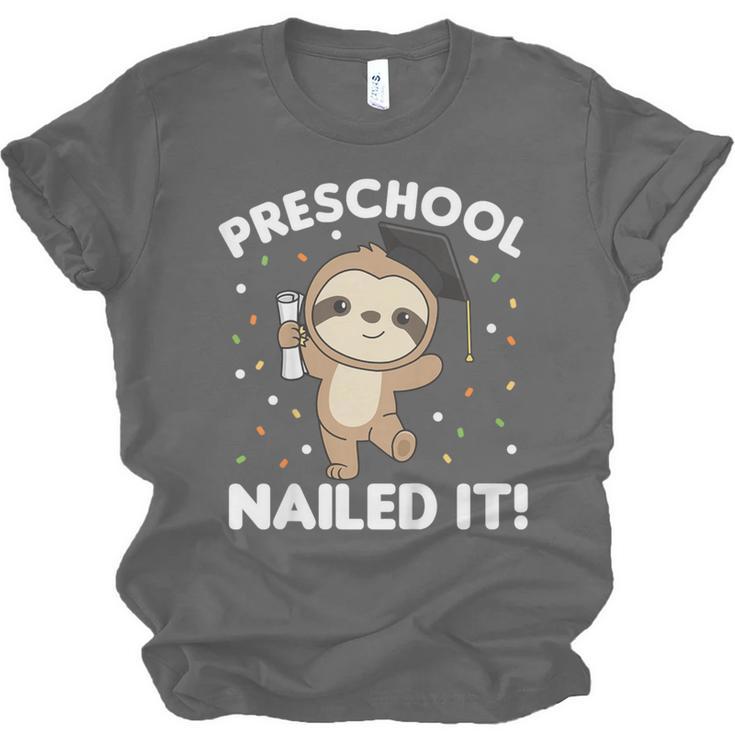 Kids Kids Preschool Nailed It Sloth Graduation Unisex Jersey T-Shirt