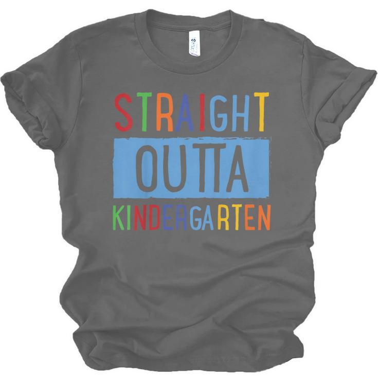 Kids STRAIGHT OUTTA KINDERGARTEN T-SHIRT FUNNY GRADUATION GIFT Unisex Jersey T-Shirt