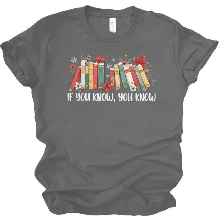 If You Know You Know 6 7 Six Seven Meme Floral Book Lover Unisex Jersey T-Shirt