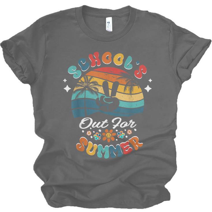 Last Day Of School Groovy Graduation School's Out For Summer Unisex Jersey T-Shirt