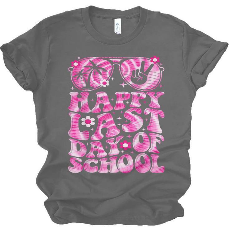Last Day Of School Teacher Students School Graduation Groovy Unisex Jersey T-Shirt