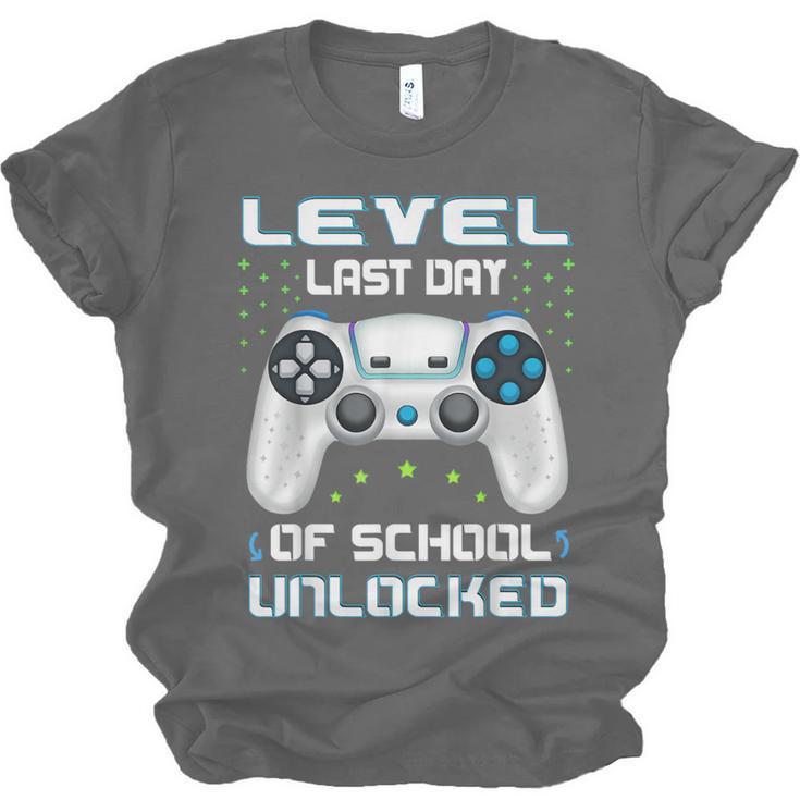 Last Days Of School Graduation Kindergarten Gamer Boys Kids Unisex Jersey T-Shirt