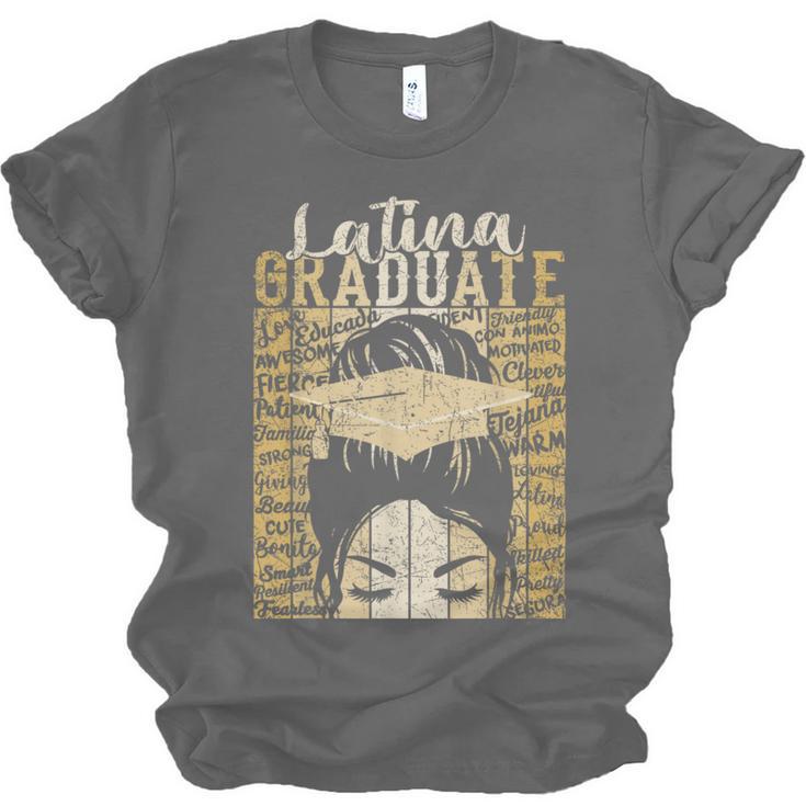 Latina Graduate Educated Powerful Class Of 2024 Graduation Unisex Jersey T-Shirt
