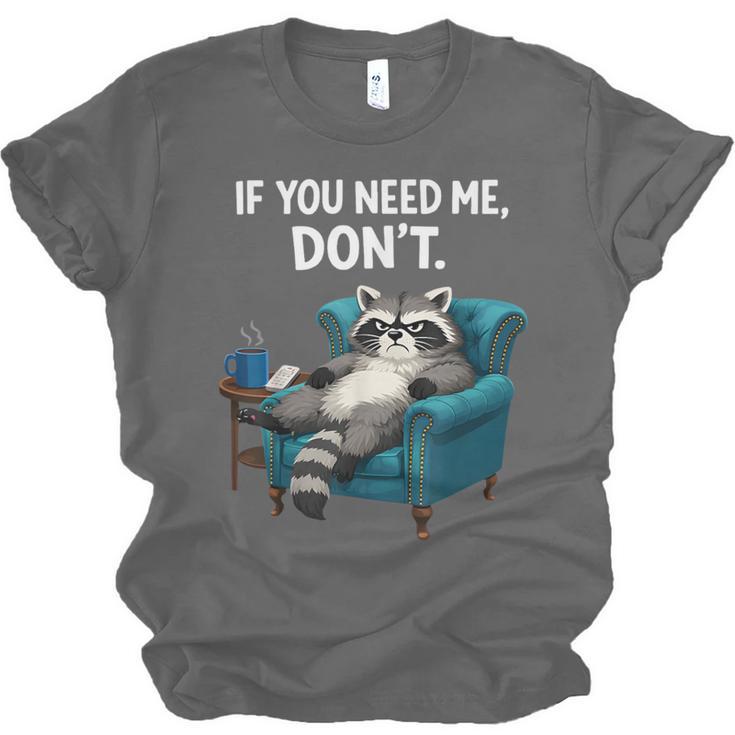 Lazy Raccoon Sarcastic Introvert Humor Japanese Animal Unisex Jersey T-Shirt