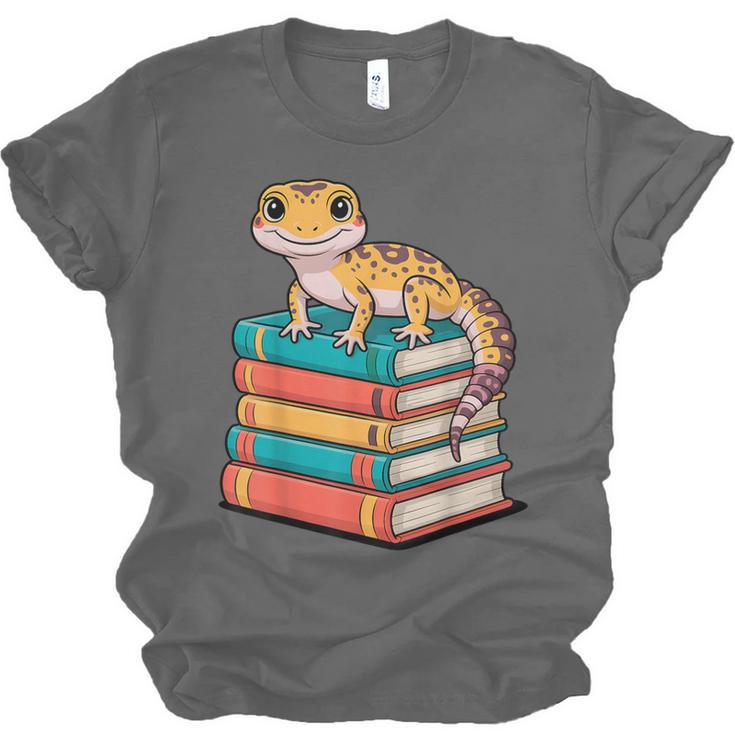 Leopard Gecko Book Lover Reading Unisex Jersey T-Shirt