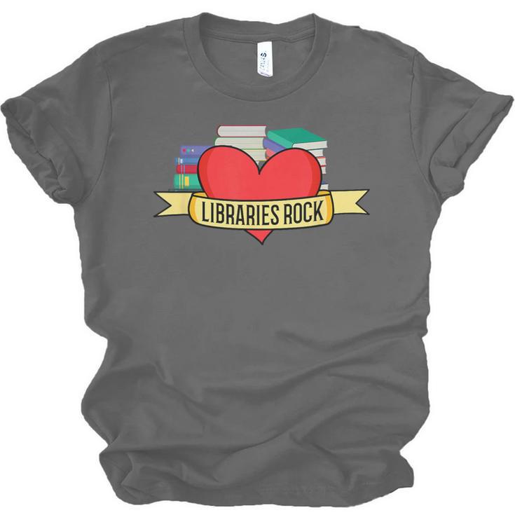 Librarian Library Assistant Libraries Rock Book Lover Unisex Jersey T-Shirt Librarian Library Assistant Libraries Rock Book Lover Unisex Jersey T-Shirt