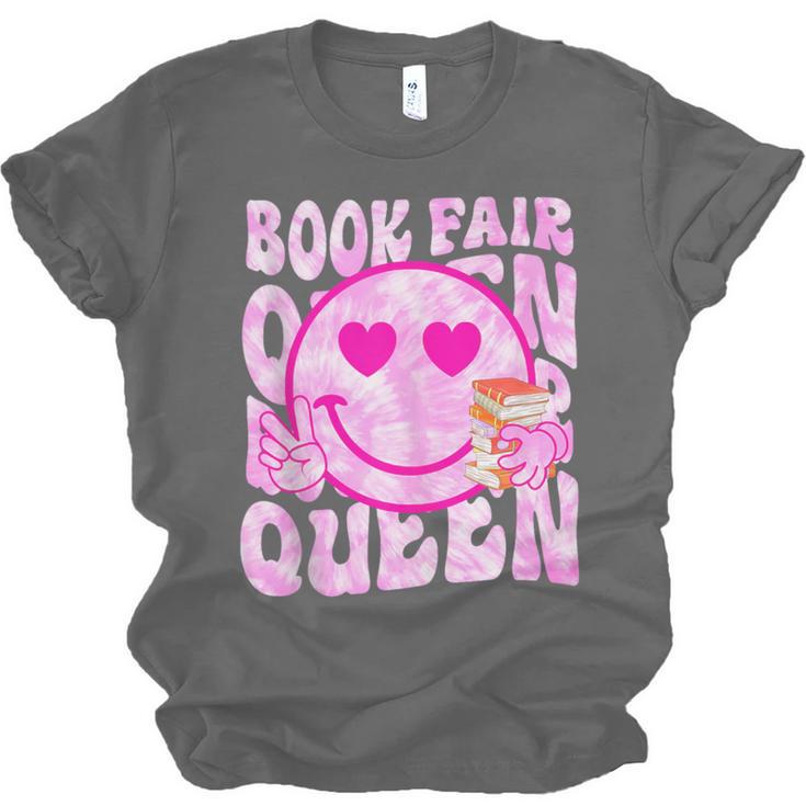 Library Book Fair Queen Vibe Groovy Tie Dye School Reading Unisex Jersey T-Shirt Library Book Fair Queen Vibe Groovy Tie Dye School Reading Unisex Jersey T-Shirt