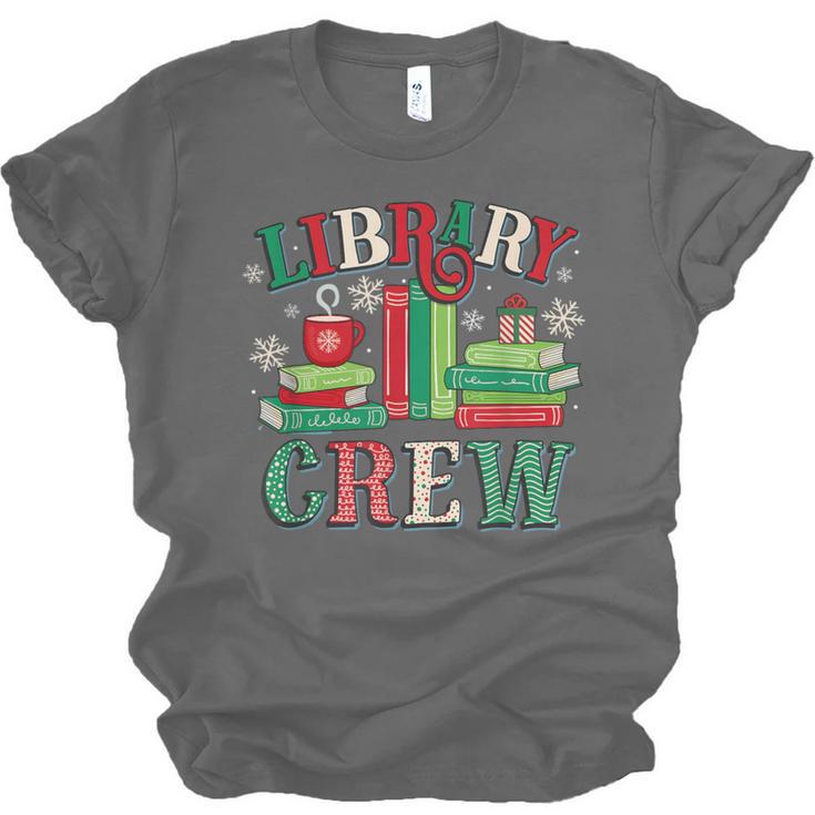 Library Crew Book Lovers Reader Teacher Librarian Christmas Unisex Jersey T-Shirt
