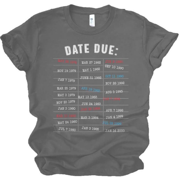 Library Due Date Stamp Card Librarian Book Reading Vintage Unisex Jersey T-Shirt Library Due Date Stamp Card Librarian Book Reading Vintage Unisex Jersey T-Shirt
