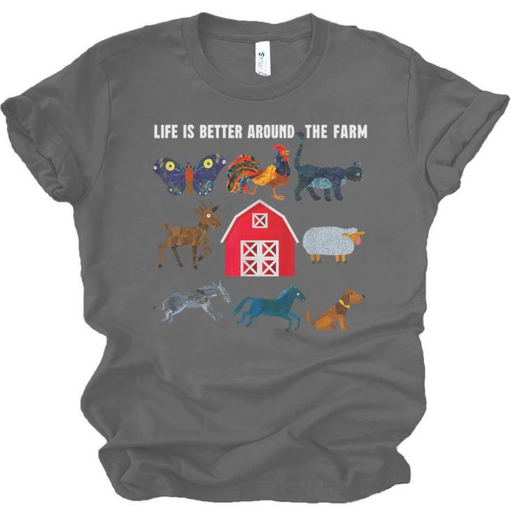 Life Is Better Around The Farm Nostalgia Trendy Unisex Jersey T-Shirt