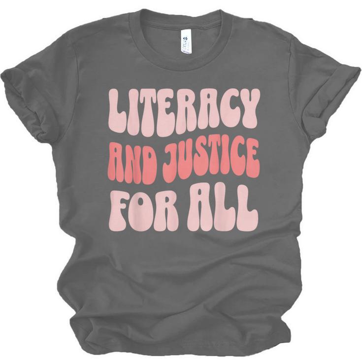 Literacy And Justice For All Book Lover Unisex Jersey T-Shirt Literacy And Justice For All Book Lover Unisex Jersey T-Shirt