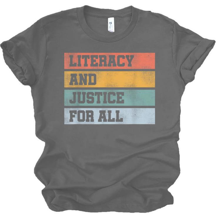 Literacy And Justice For All Stop Book Banning Banned Books Unisex Jersey T-Shirt Literacy And Justice For All Stop Book Banning Banned Books Unisex Jersey T-Shirt