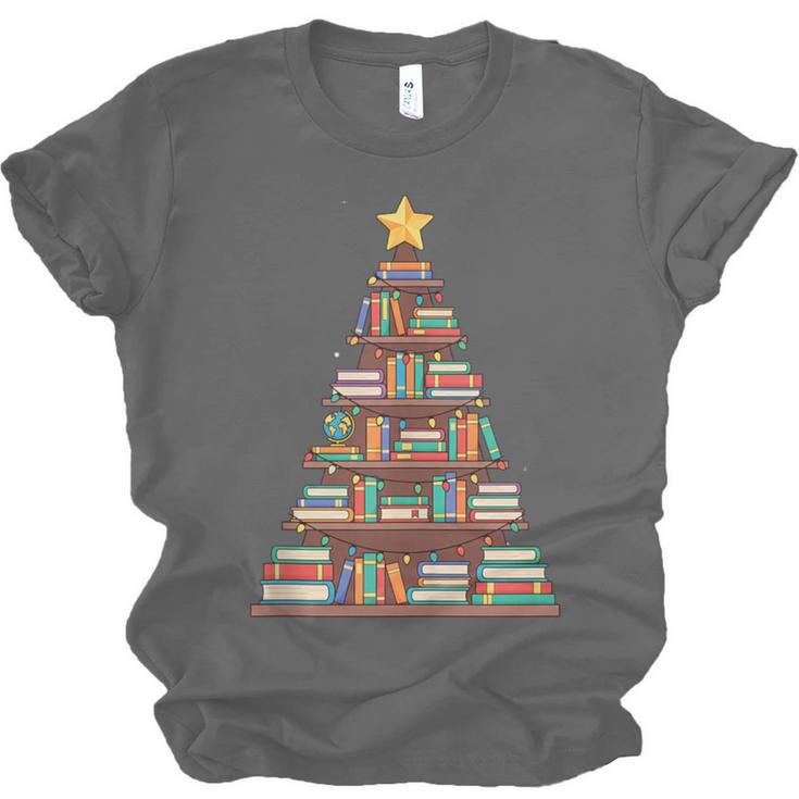 Literary Book Tree Bookish Shelf Art For Avid Readers Unisex Jersey T-Shirt