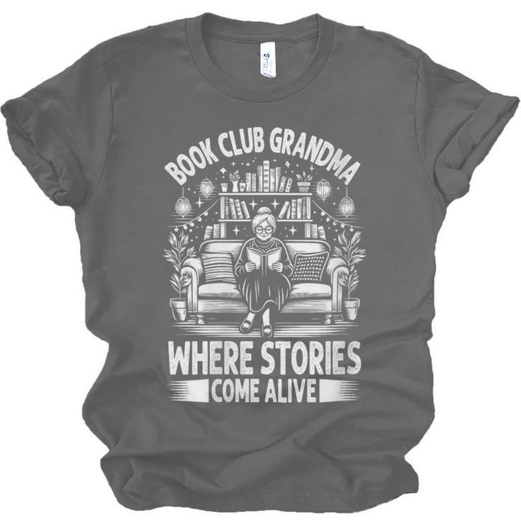 Literary Grandma Reading Club Book Lover Story Enthusiast Unisex Jersey T-Shirt