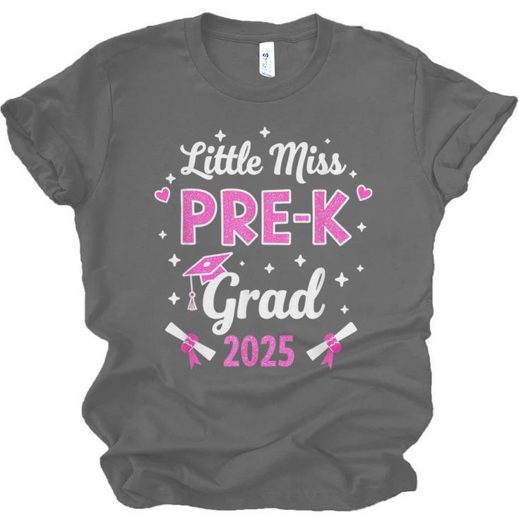 Little Miss Pre-K Grad 2025 Coquette Preschool Graduation Unisex Jersey T-Shirt