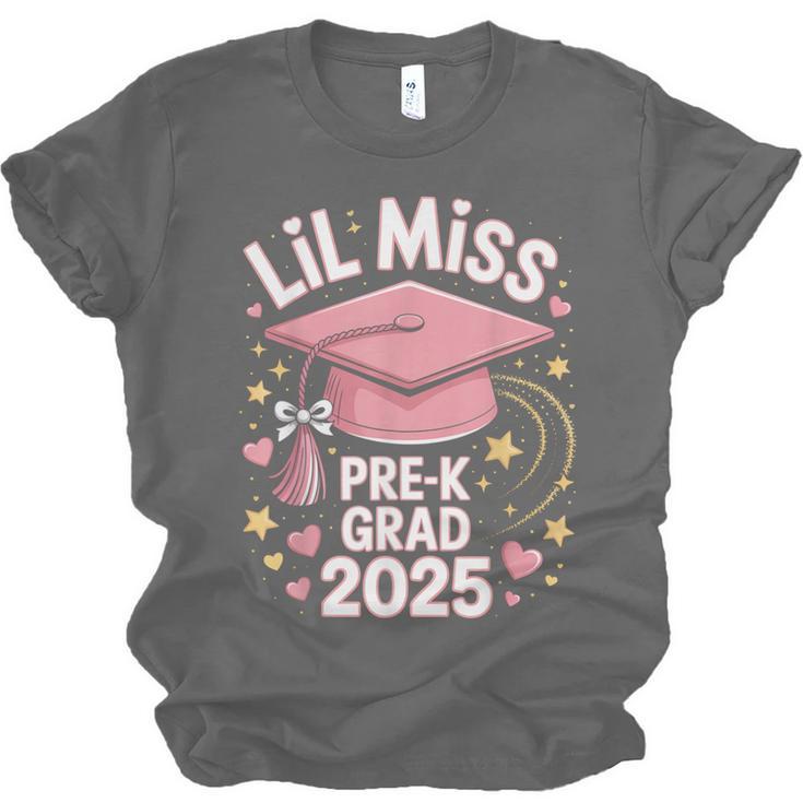 Little Miss Pre-K Grad 2025 Preschool Graduation Girls Kids Unisex Jersey T-Shirt