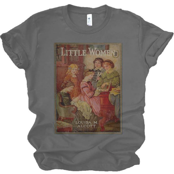 Louisa May Alcott Coming Of Age Novel Little Women Book Cover Small Unisex Jersey T-Shirt Louisa May Alcott Coming Of Age Novel Little Women Book Cover Small Unisex Jersey T-Shirt