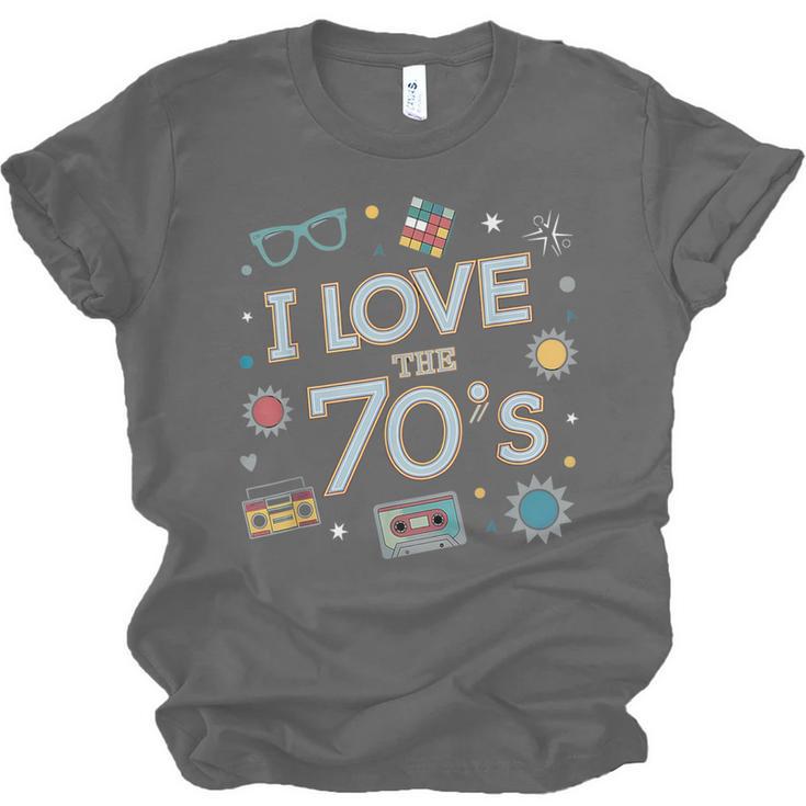 I Love The 70's Retro Nostalgia Unisex Jersey T-Shirt I Love The 70's Retro Nostalgia Unisex Jersey T-Shirt