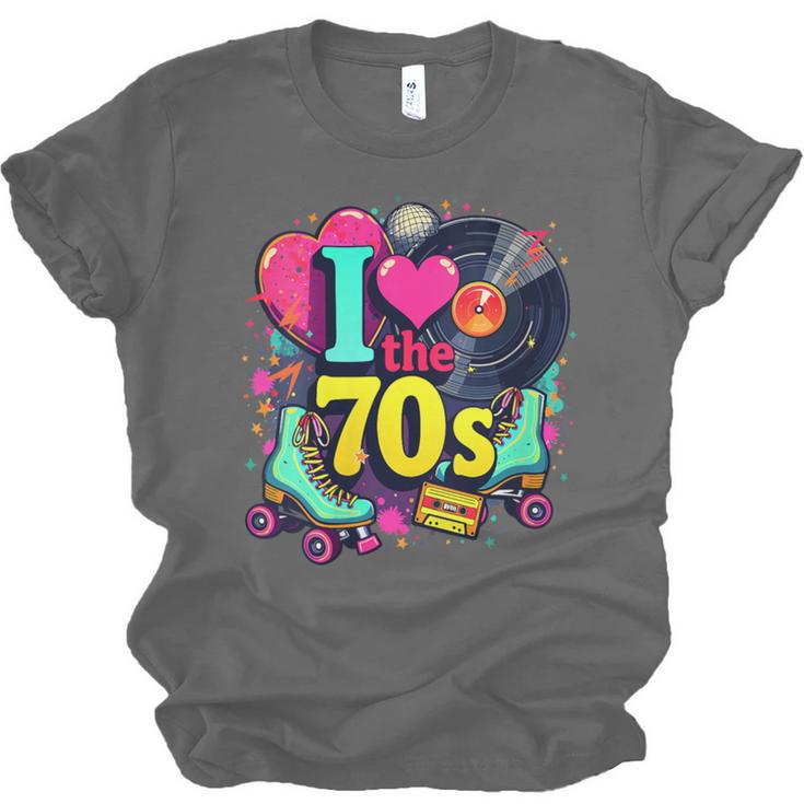 I Love The 70s Vintage Cassette Roller Vinyl Nostalgia 70s Unisex Jersey T-Shirt