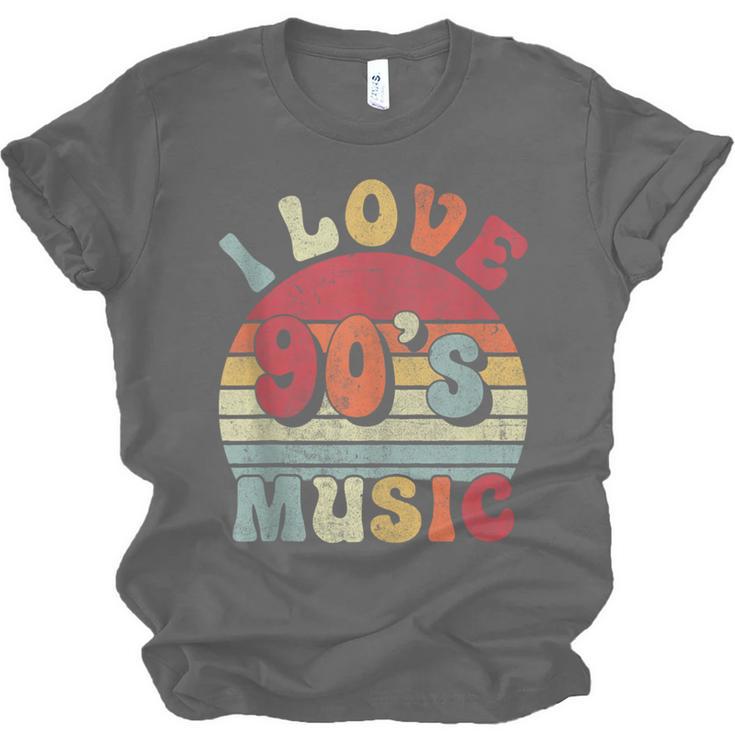 I Love 90's Music Retro Style Nostalgia Cassette 1990s Party Unisex Jersey T-Shirt