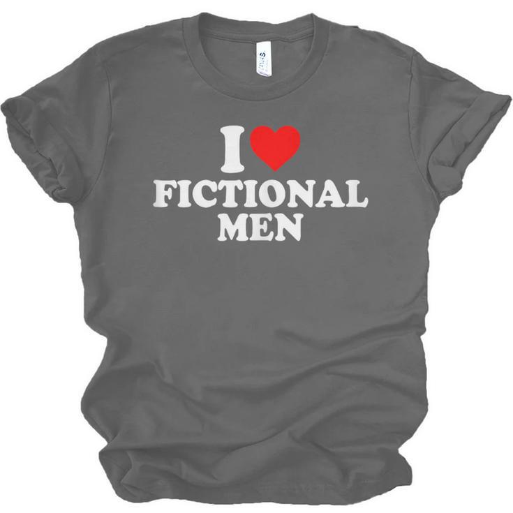 I Love Heart Fictional Men Simple Cute Books Reading Unisex Jersey T-Shirt