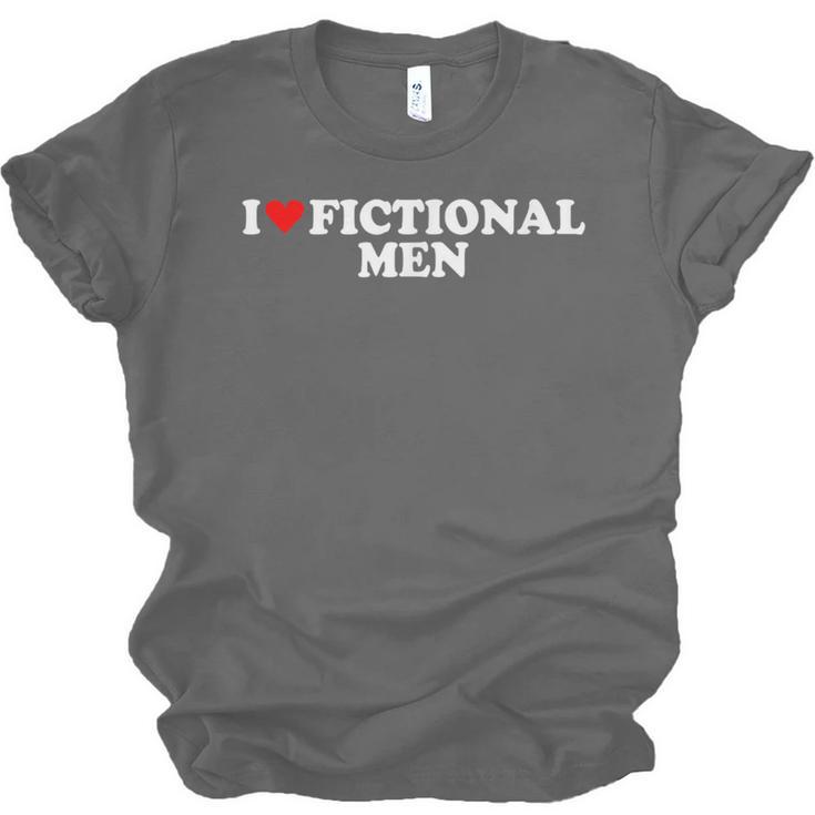 I Love Heart Fictional Men Simple Cute Reading Books Unisex Jersey T-Shirt