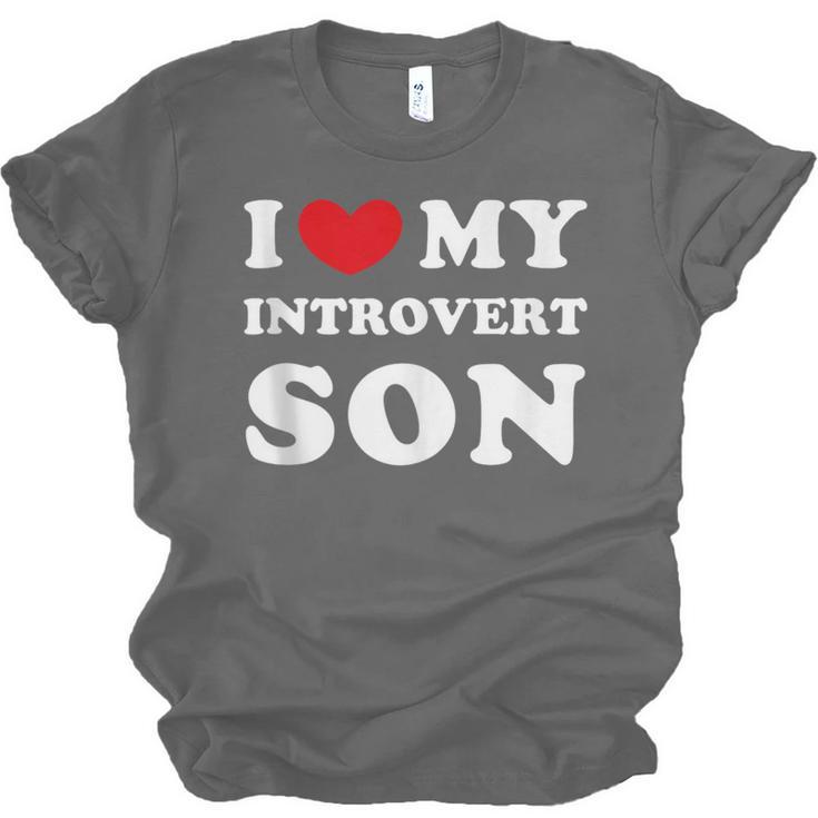 I Love My Introvert Son I Heart My Introvert Son Unisex Jersey T-Shirt