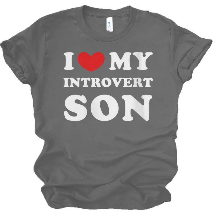 I Love My Introvert Son I Heart My Introvert Son Unisex Jersey T-Shirt I Love My Introvert Son I Heart My Introvert Son Unisex Jersey T-Shirt