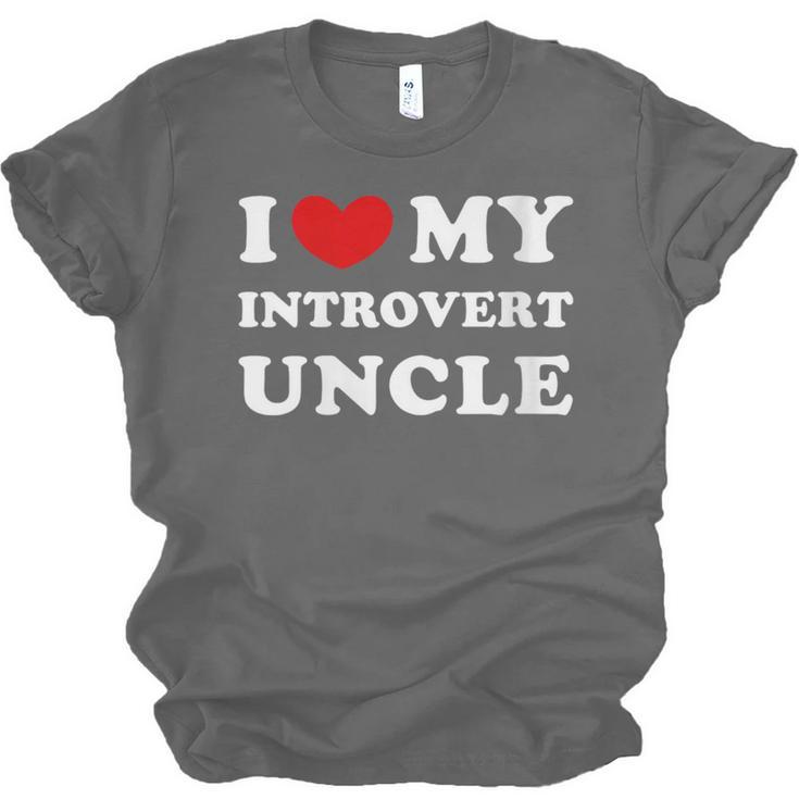 I Love My Introvert Uncle I Heart My Introvert Uncle Unisex Jersey T-Shirt I Love My Introvert Uncle I Heart My Introvert Uncle Unisex Jersey T-Shirt