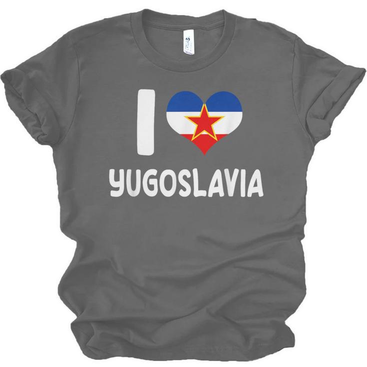 I Love Yugoslavia Proud Yugoslav Nostalgia Saying Unisex Jersey T-Shirt I Love Yugoslavia Proud Yugoslav Nostalgia Saying Unisex Jersey T-Shirt