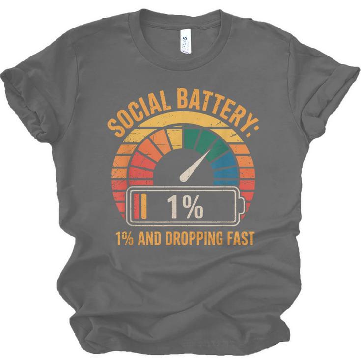 Low Social Battery Introvert Energy Unisex Jersey T-Shirt