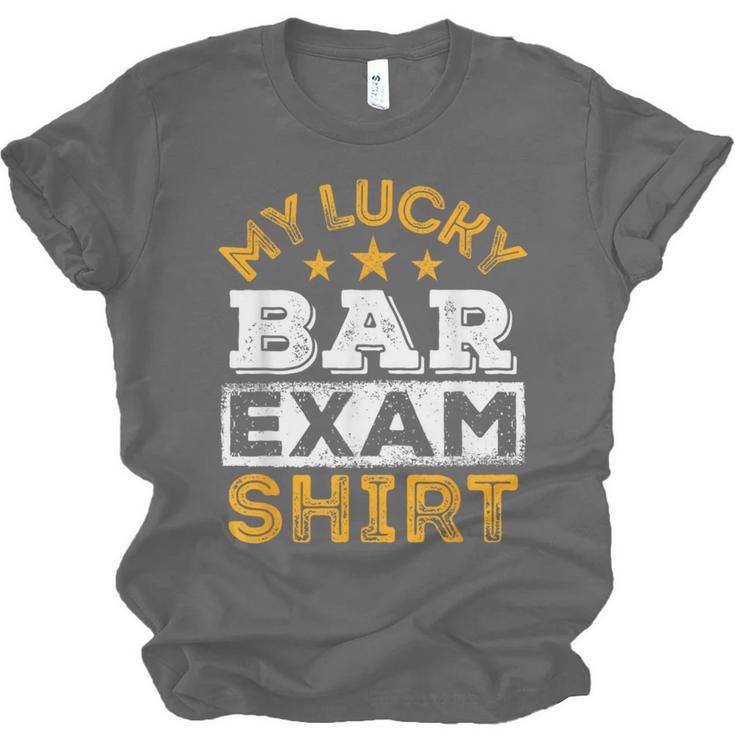 My Lucky Bar Exam Shirt Lawyer Law School Graduation Unisex Jersey T-Shirt