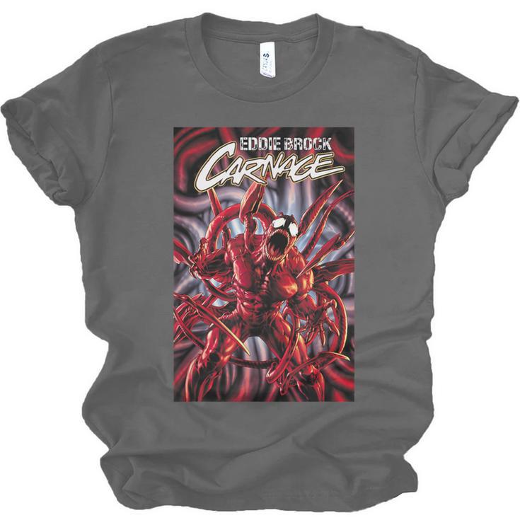 Marvel Spider-Man Eddie Brock Carnage Comic Book Cover Unisex Jersey T-Shirt