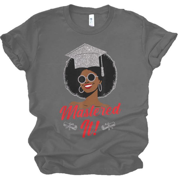 Master Degree Graduation Gifts Black Girl Unisex Jersey T-Shirt