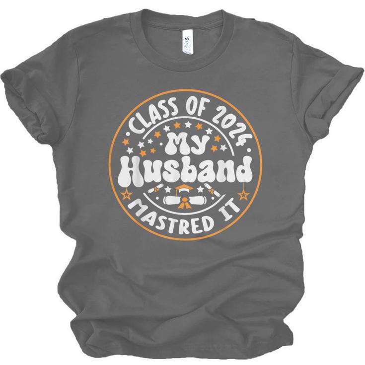 Master's Degree Graduation My Husband Mastered It 2024 Unisex Jersey T-Shirt