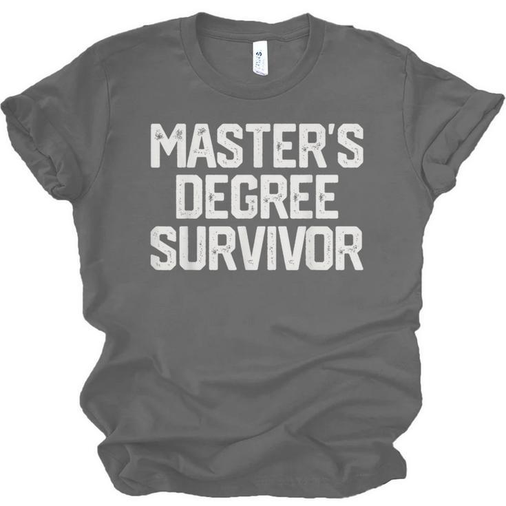 MASTER'S DEGREE SURVIVOR Graduation Grad Shirt College Unisex Jersey T-Shirt