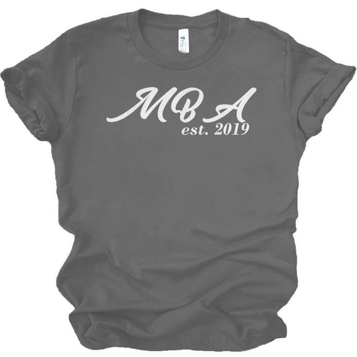 MBA Established 2019 MBAs Graduation Shirt Unisex Jersey T-Shirt