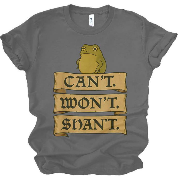 Medieval Frog Meme Sarcastic Introvert Humor Fantasy Unisex Jersey T-Shirt