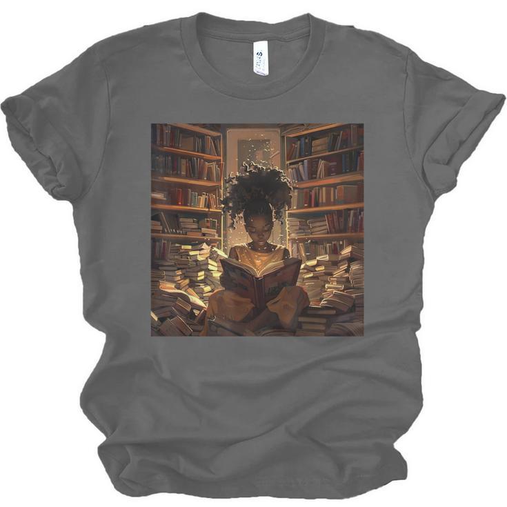 Melanin Afro Women Educated Reading Book History Unisex Jersey T-Shirt