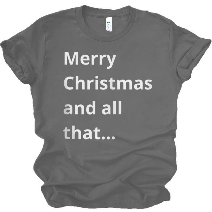 Merry Christmas Sarcastic Phrase For Introvert People Unisex Jersey T-Shirt