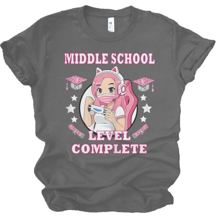 Middle School Level Complete Gaming Graduation Anime Girl Unisex Jersey T-Shirt