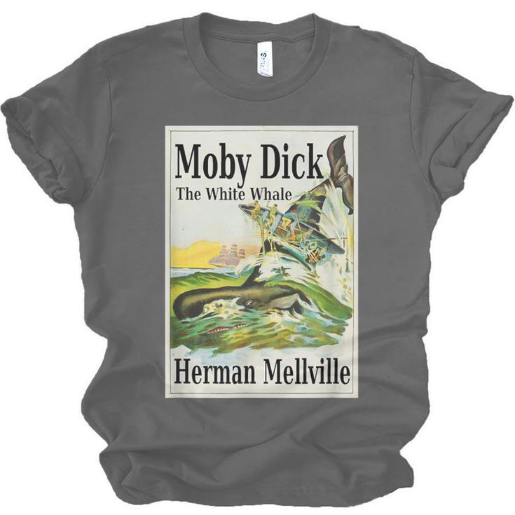 Moby Dick Book Cover Illustration Unisex Jersey T-Shirt