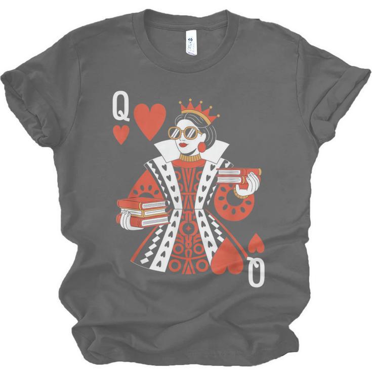 Modern Queen Of Hearts Book Lover Reading Novels Romantasy Unisex Jersey T-Shirt Modern Queen Of Hearts Book Lover Reading Novels Romantasy Unisex Jersey T-Shirt