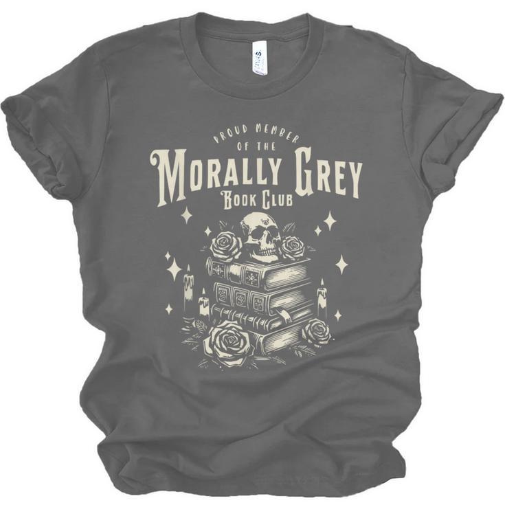 Morally Grey Book Club Reading Shirt Bookish Bookworm Unisex Jersey T-Shirt