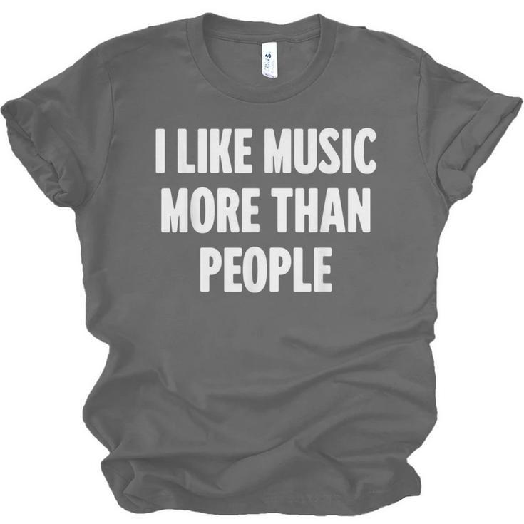 I Like Music More Than People For Introverts Unisex Jersey T-Shirt
