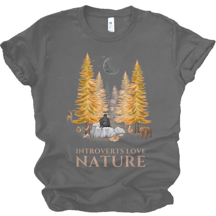 Nature Scene Tees For Introverts Quiet Escape Solitude Unisex Jersey T-Shirt
