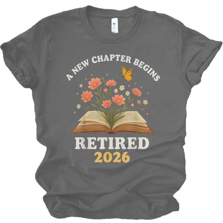 A New Chapter Begins Retired 2026 Floral Book Butterfly Tee Unisex Jersey T-Shirt A New Chapter Begins Retired 2026 Floral Book Butterfly Tee Unisex Jersey T-Shirt