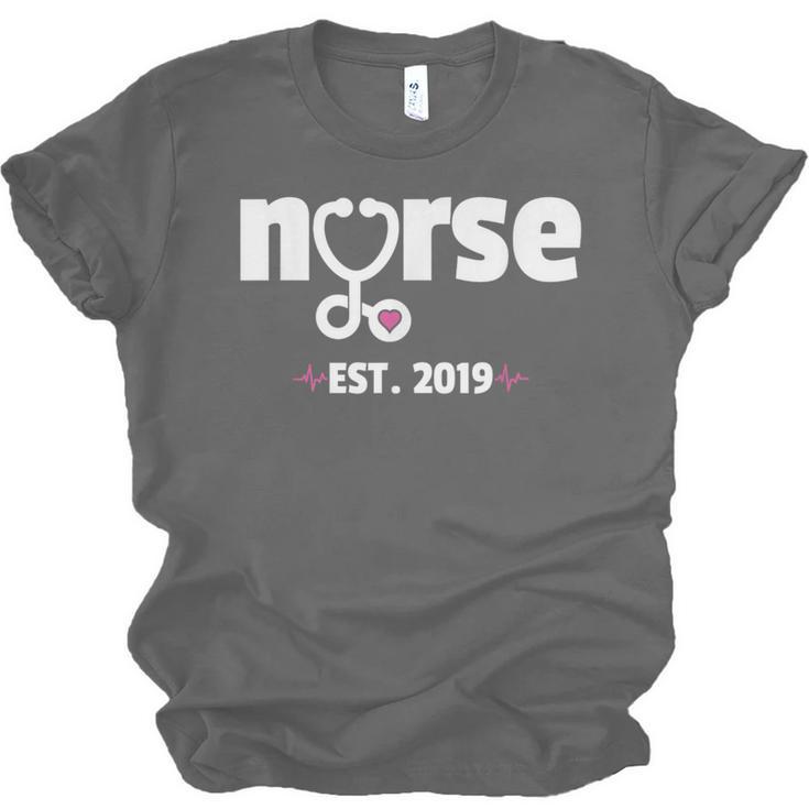 New Nurse Est 2019 Nursing School Graduation Unisex Jersey T-Shirt